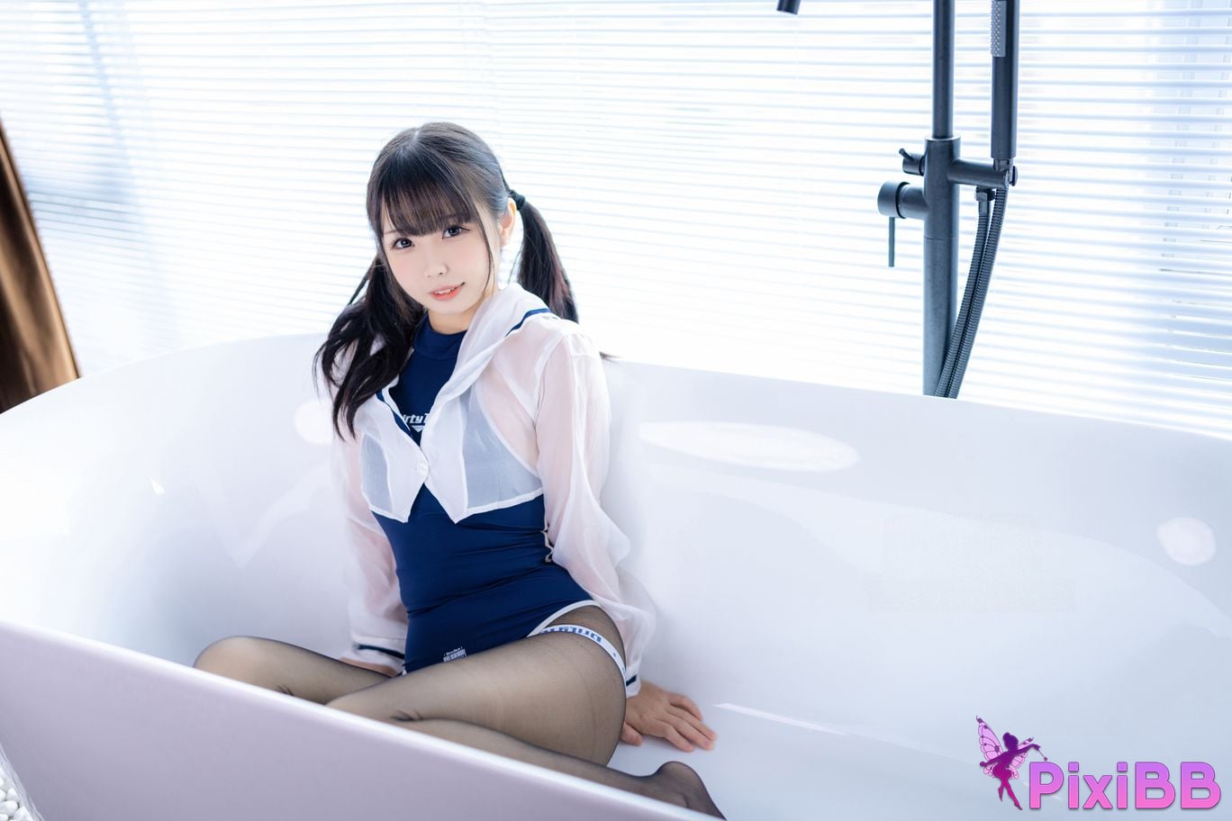 Cosplayer One hundred thousand precious volts Mio Kagawa Bibo Bathtub dead water PixiBB.COM 001