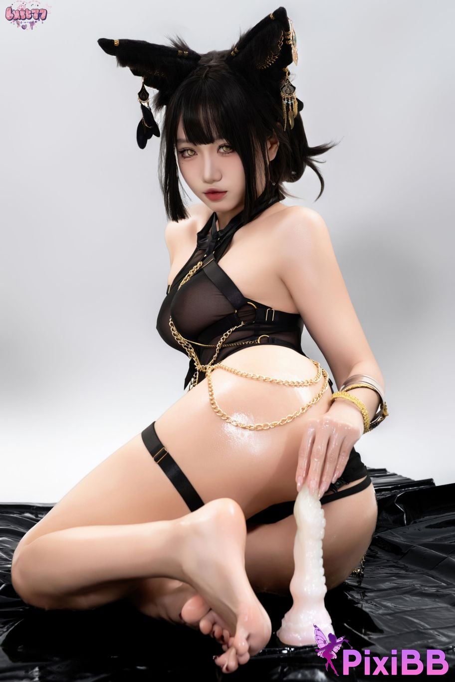 Cosplayer Qiqi be good black Anubis PixiBB.COM 007