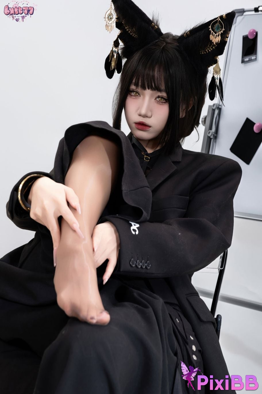 Cosplayer Qiqi be good black Anubis PixiBB.COM 024