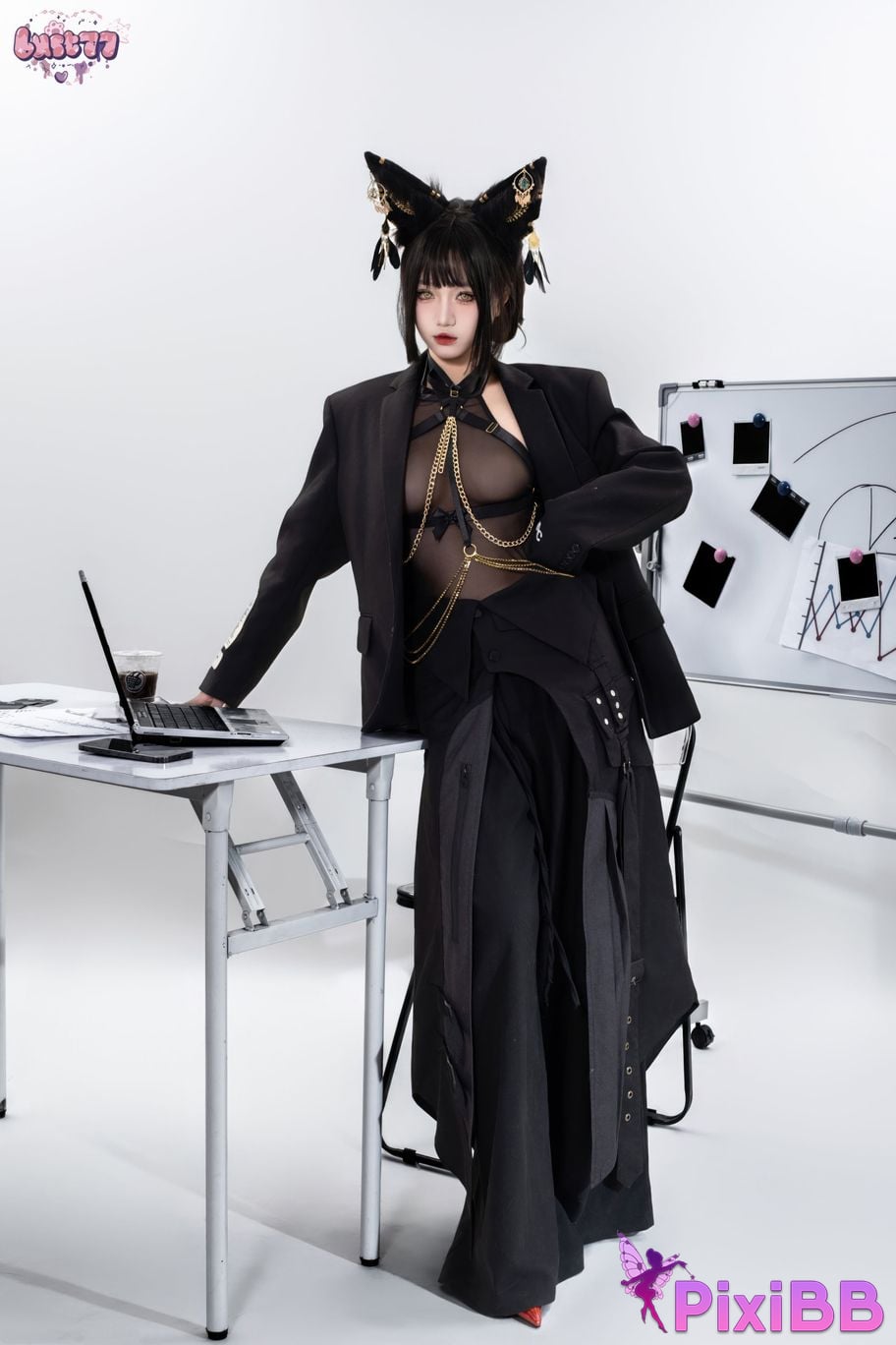 Cosplayer Qiqi be good black Anubis PixiBB.COM 035