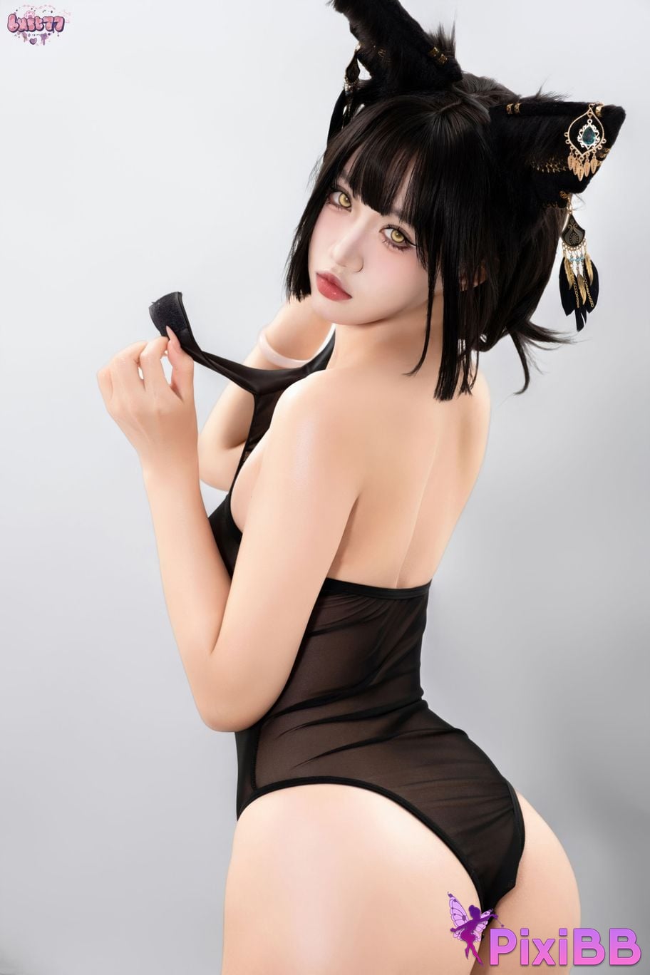 Cosplayer Qiqi be good black Anubis PixiBB.COM 044