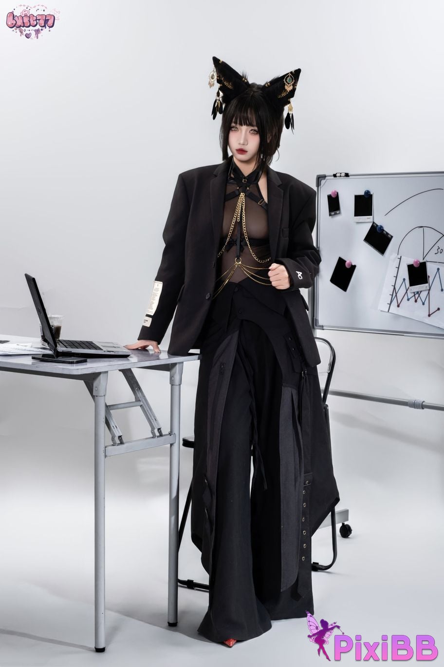 Cosplayer Qiqi be good black Anubis PixiBB.COM 046