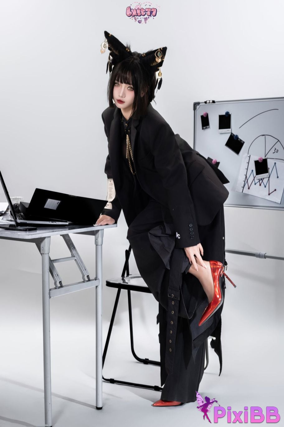 Cosplayer Qiqi be good black Anubis PixiBB.COM 068