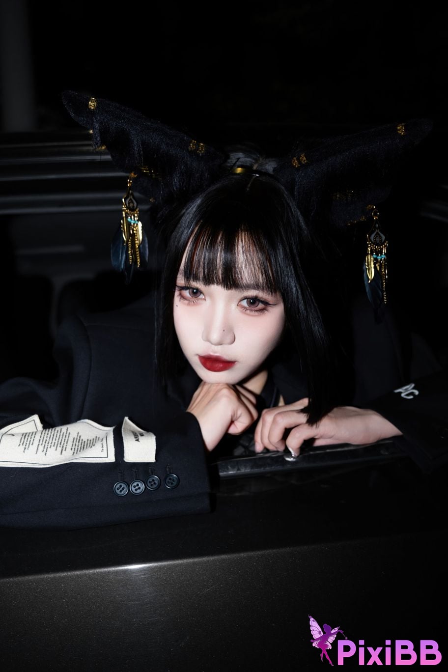 Cosplayer Qiqi be good black Anubis PixiBB.COM 077