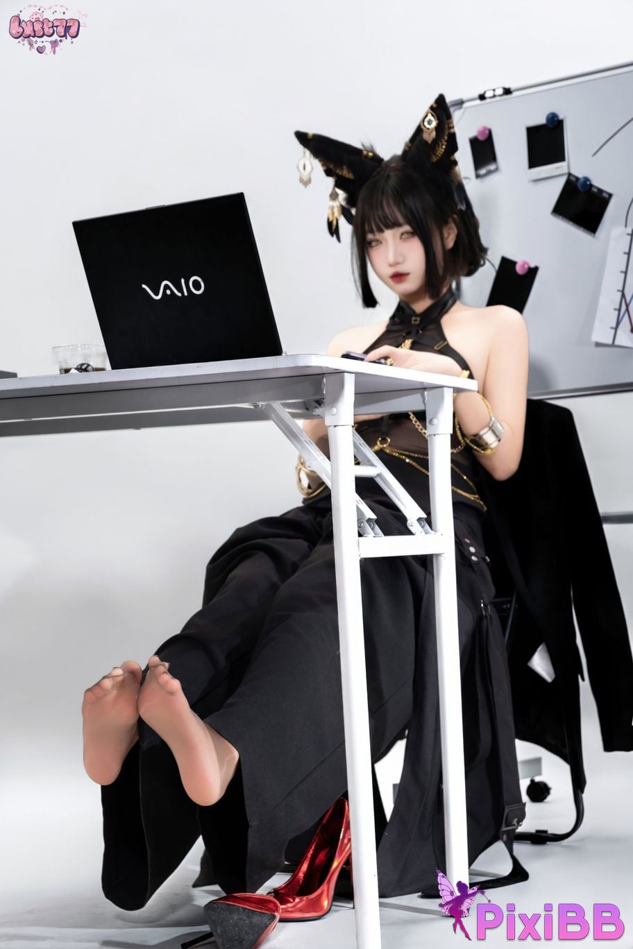 Cosplayer Qiqi be good black Anubis PixiBB.COM 084