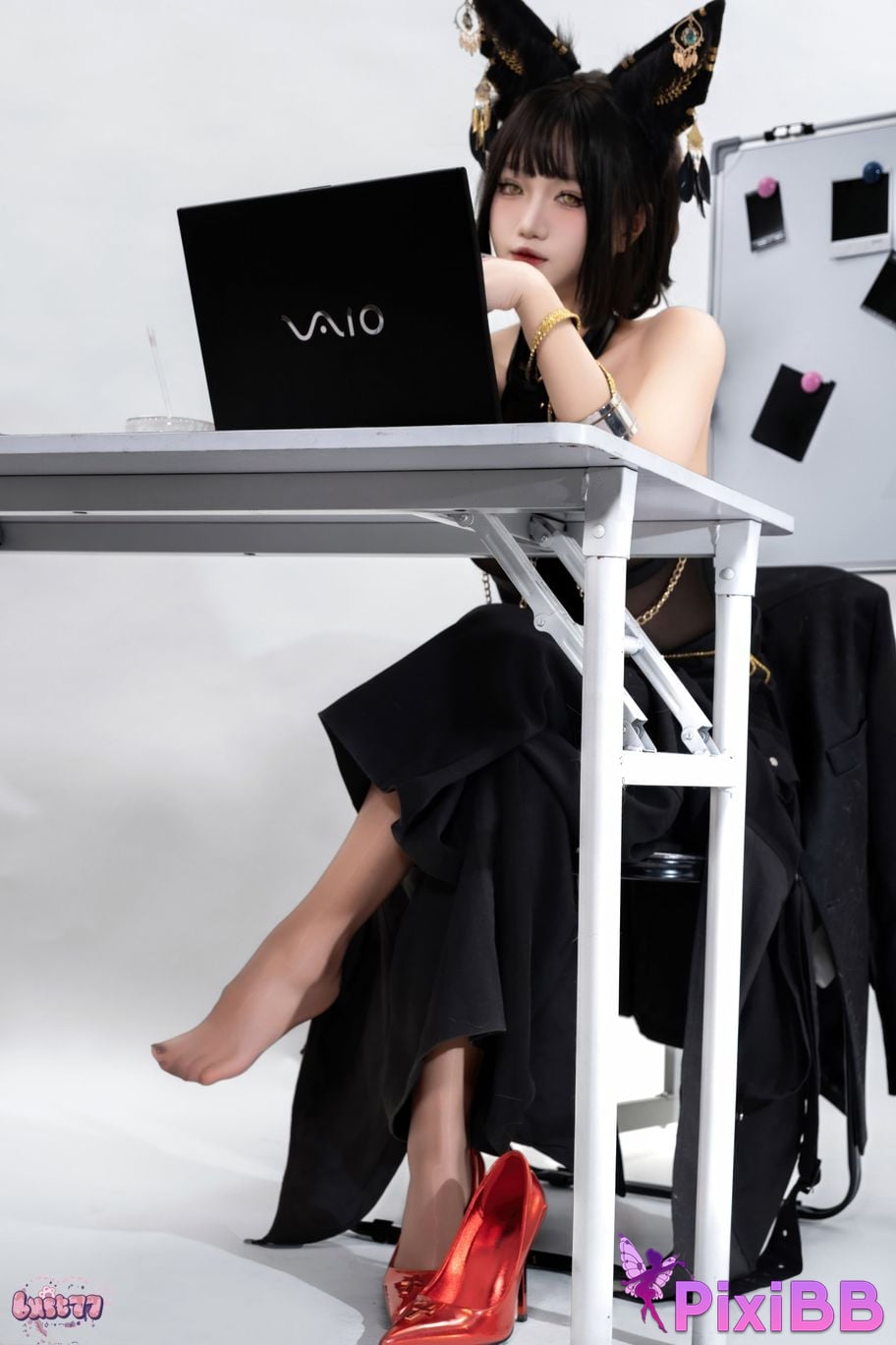 Cosplayer Qiqi be good black Anubis PixiBB.COM 088