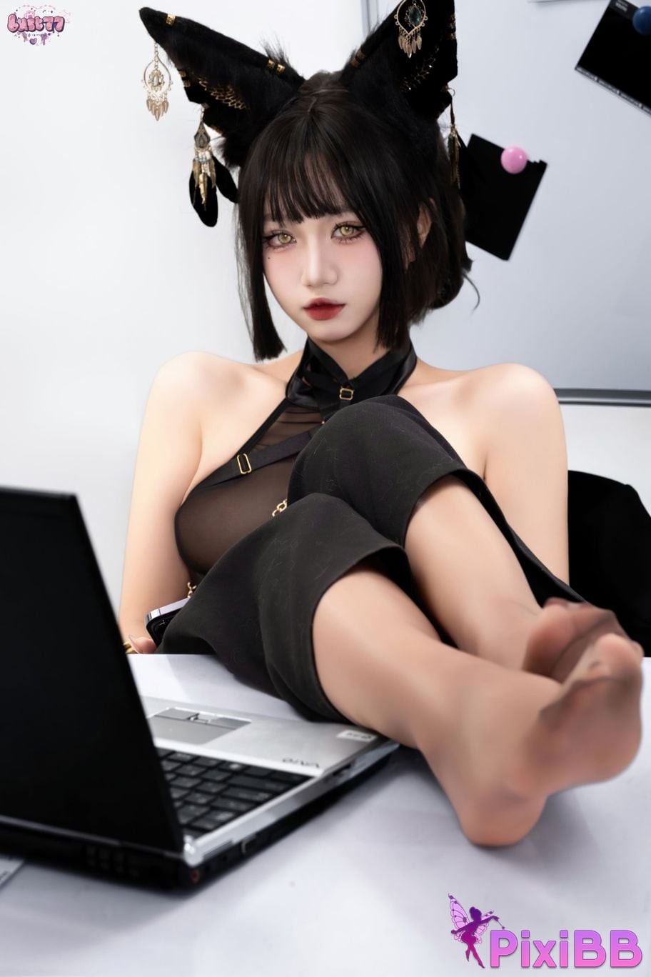 Cosplayer Qiqi be good black Anubis PixiBB.COM 090