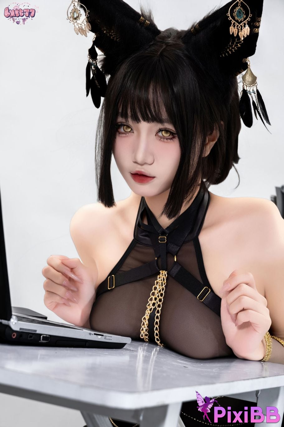 Cosplayer Qiqi be good black Anubis PixiBB.COM 097