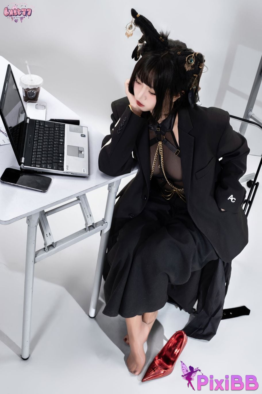 Cosplayer Qiqi be good black Anubis PixiBB.COM 147