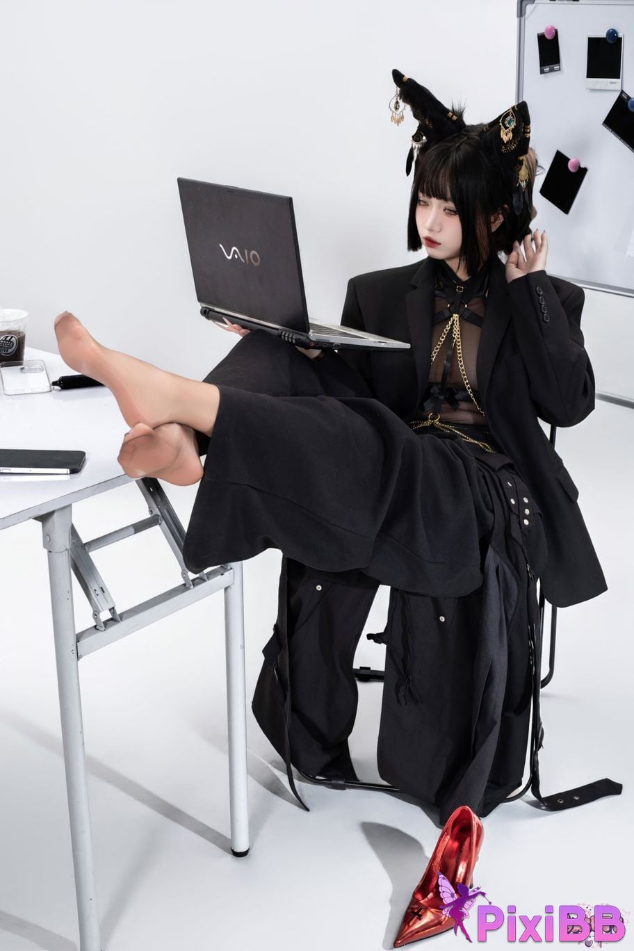 Cosplayer Qiqi be good black Anubis PixiBB.COM 158