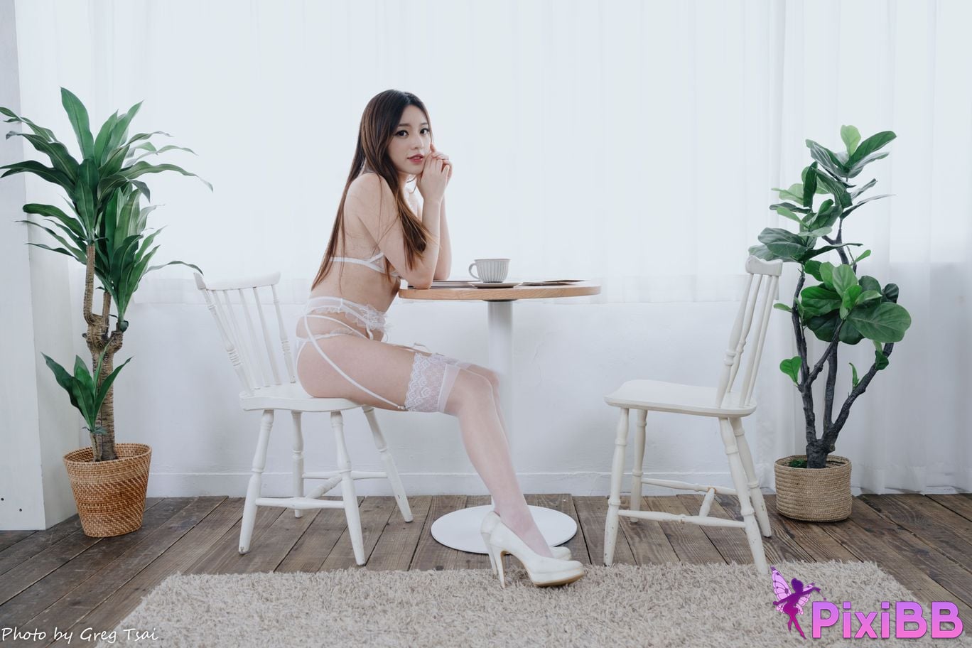 kiki Cute white silk underwear PixiBB.COM 005