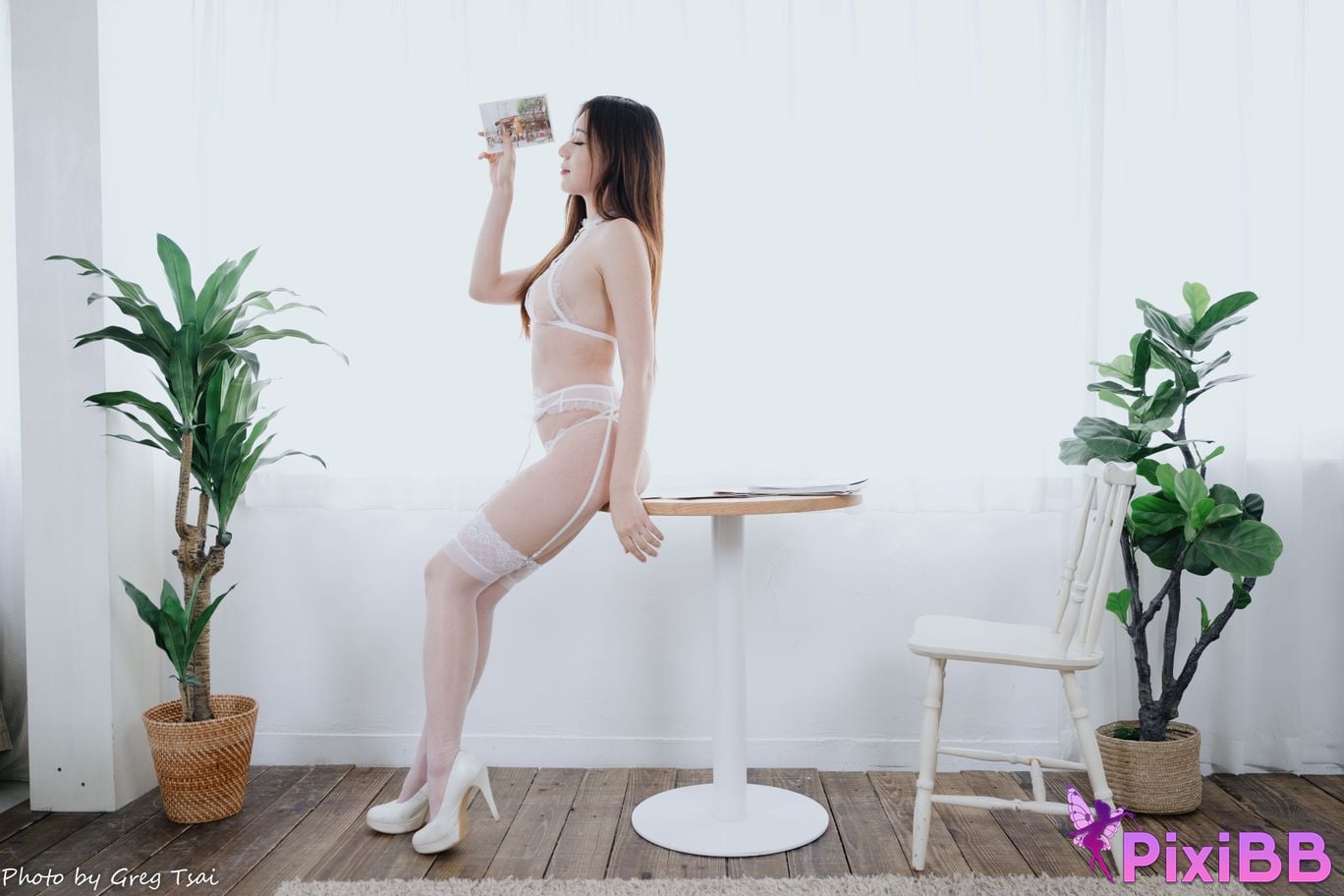 kiki Cute white silk underwear PixiBB.COM 045