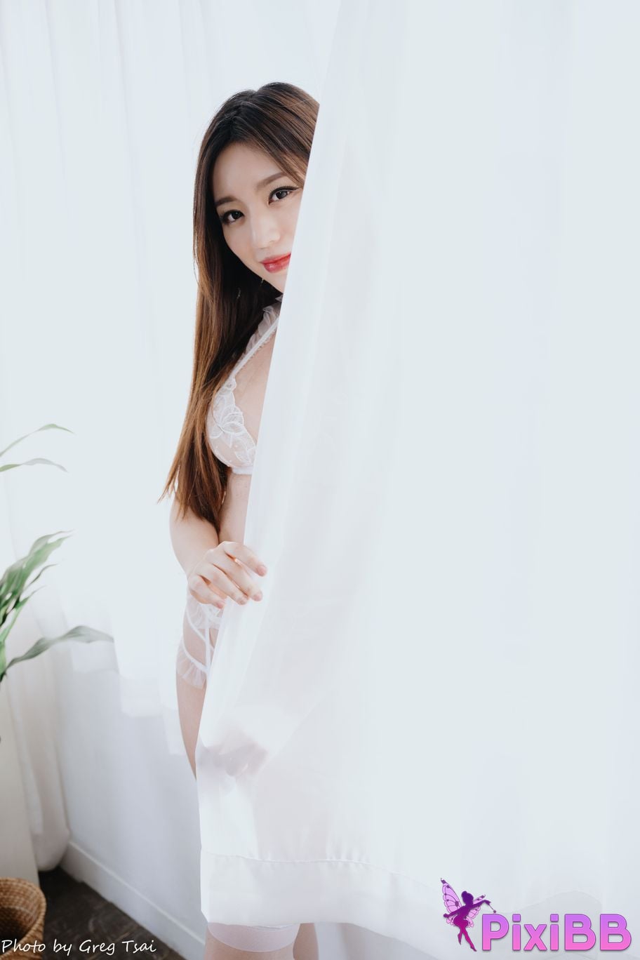 kiki Cute white silk underwear PixiBB.COM 051