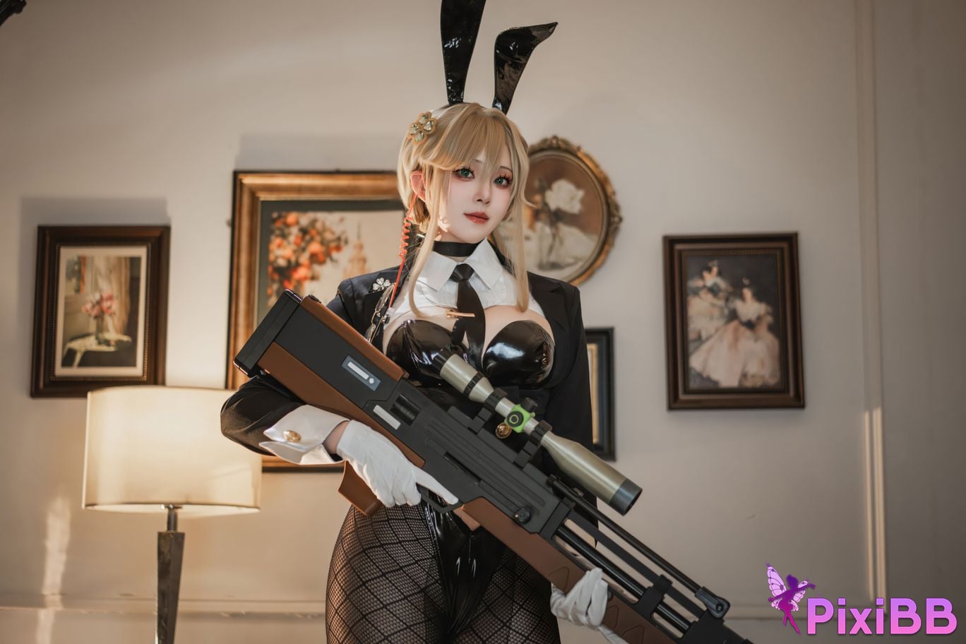 Cosplayer Natsuko Xia Xiazi NIKKE charity Agent Bunny PixiBB.COM 001