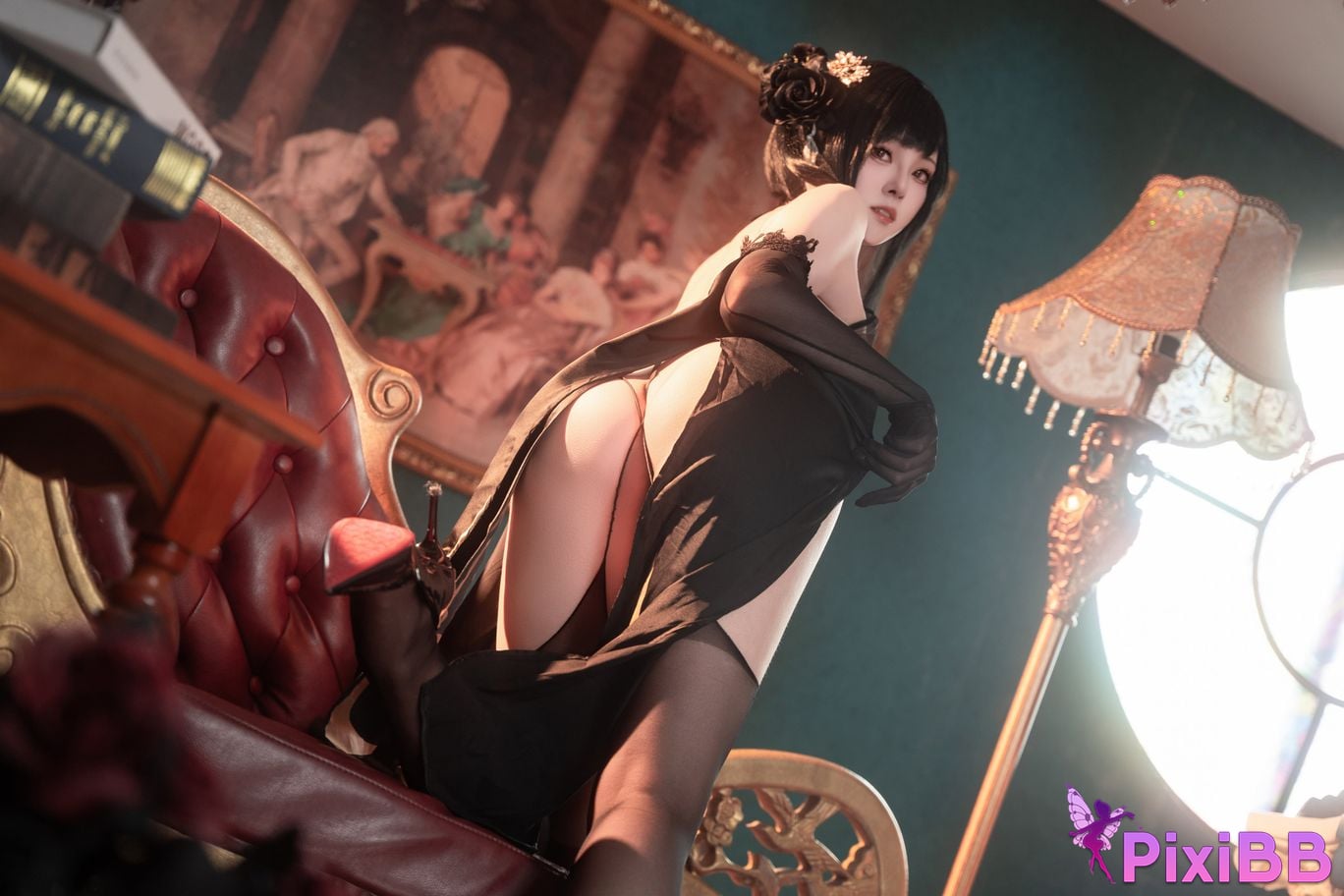 Cosplayer Natsuko Azur Lane Zhenhai Cheongsam PixiBB.COM 010