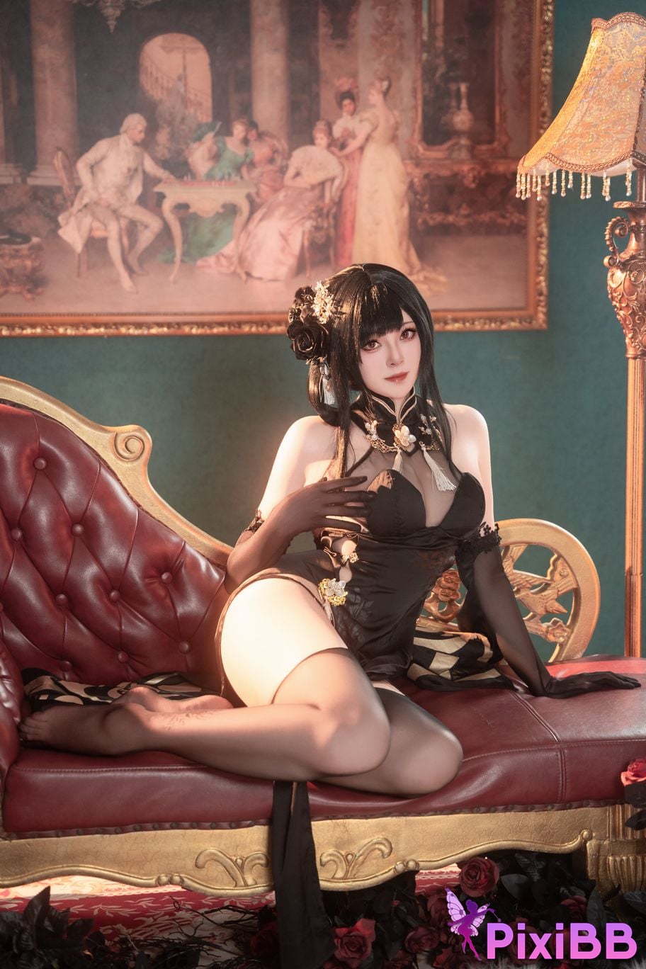 Cosplayer Natsuko Azur Lane Zhenhai Cheongsam PixiBB.COM 024