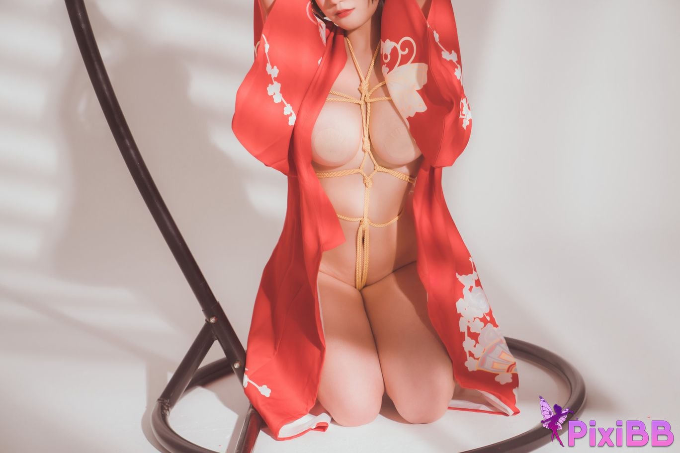 Cosplayer Xinglan is Lanlan and her name Lanmei. kimono rope bondage PixiBB.COM 002