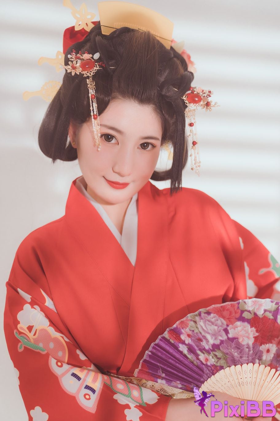 Cosplayer Xinglan is Lanlan and her name Lanmei. kimono rope bondage PixiBB.COM 023