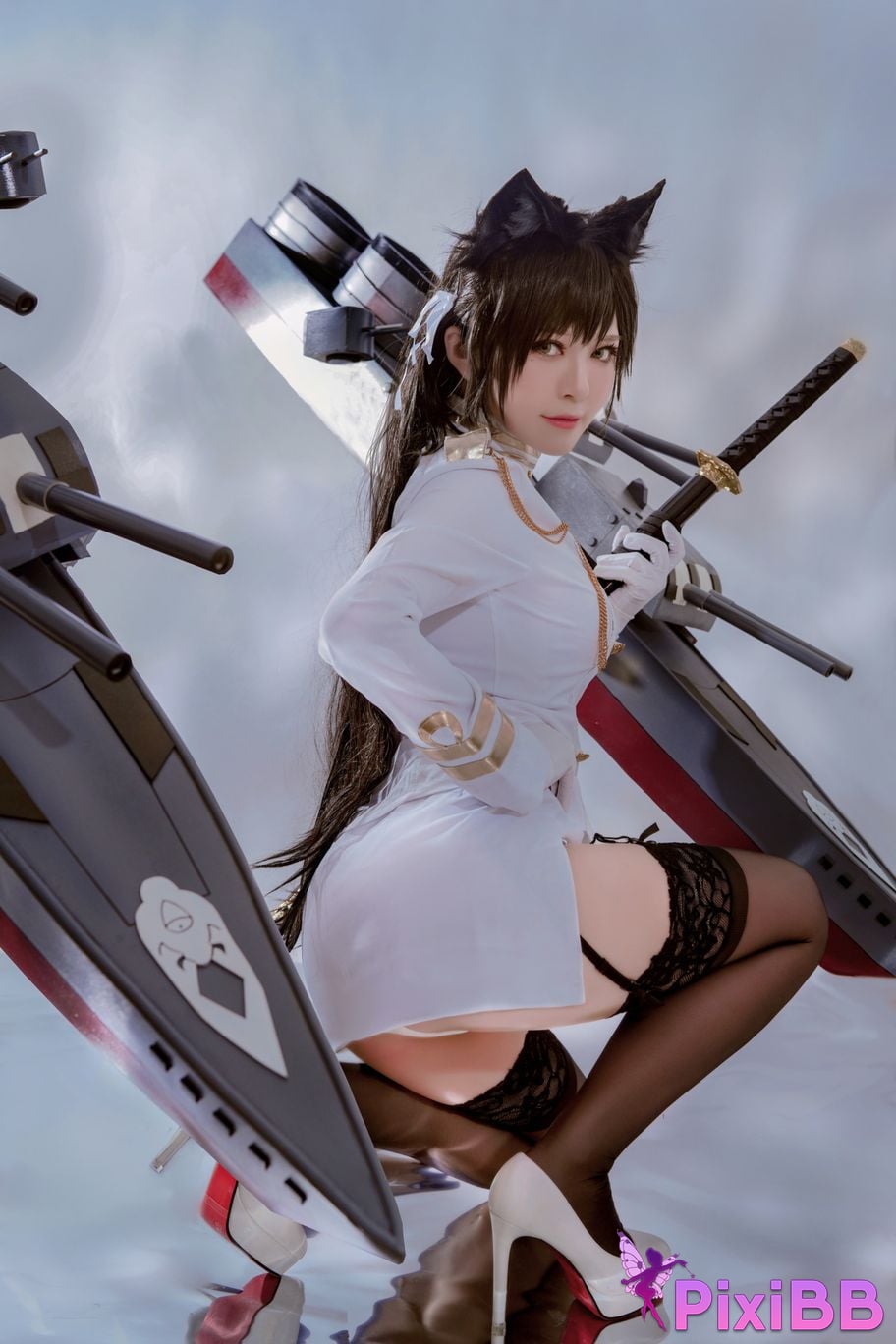 Cosplayer Half half son Atago PixiBB.COM 011