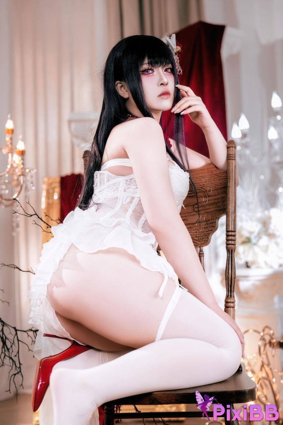 Cosplayer Half half son Nikke goddess of victory Mihara Bond Chain PixiBB.COM 014