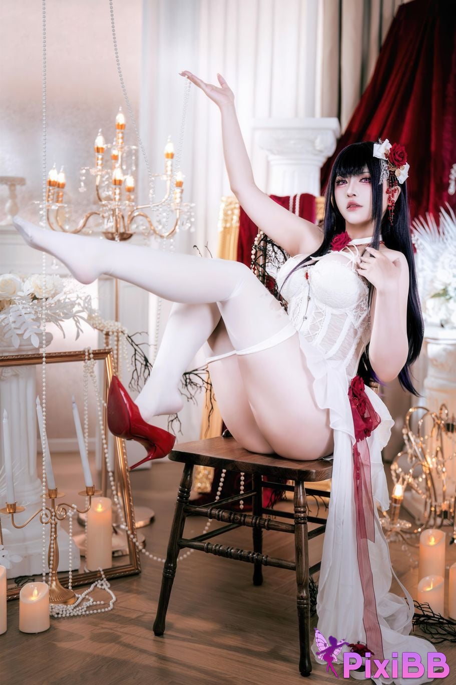 Cosplayer Half half son Nikke goddess of victory Mihara Bond Chain PixiBB.COM 016