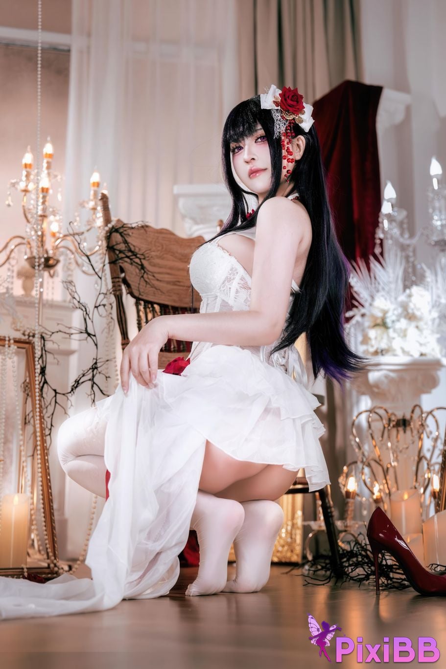 Cosplayer Half half son Nikke goddess of victory Mihara Bond Chain PixiBB.COM 022