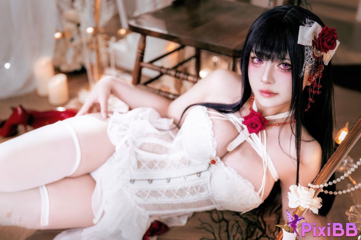 Cosplayer Half half son Nikke goddess of victory Mihara Bond Chain PixiBB.COM 028