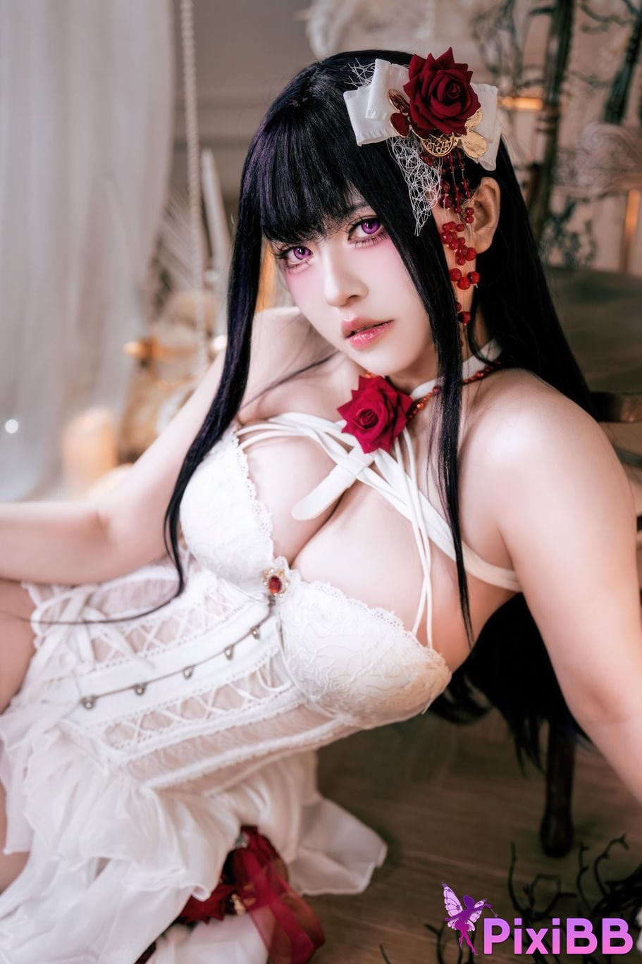 Cosplayer Half half son Nikke goddess of victory Mihara Bond Chain PixiBB.COM 029