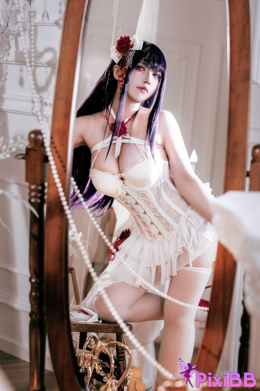 Cosplayer Half half son Nikke goddess of victory Mihara Bond Chain PixiBB.COM 037