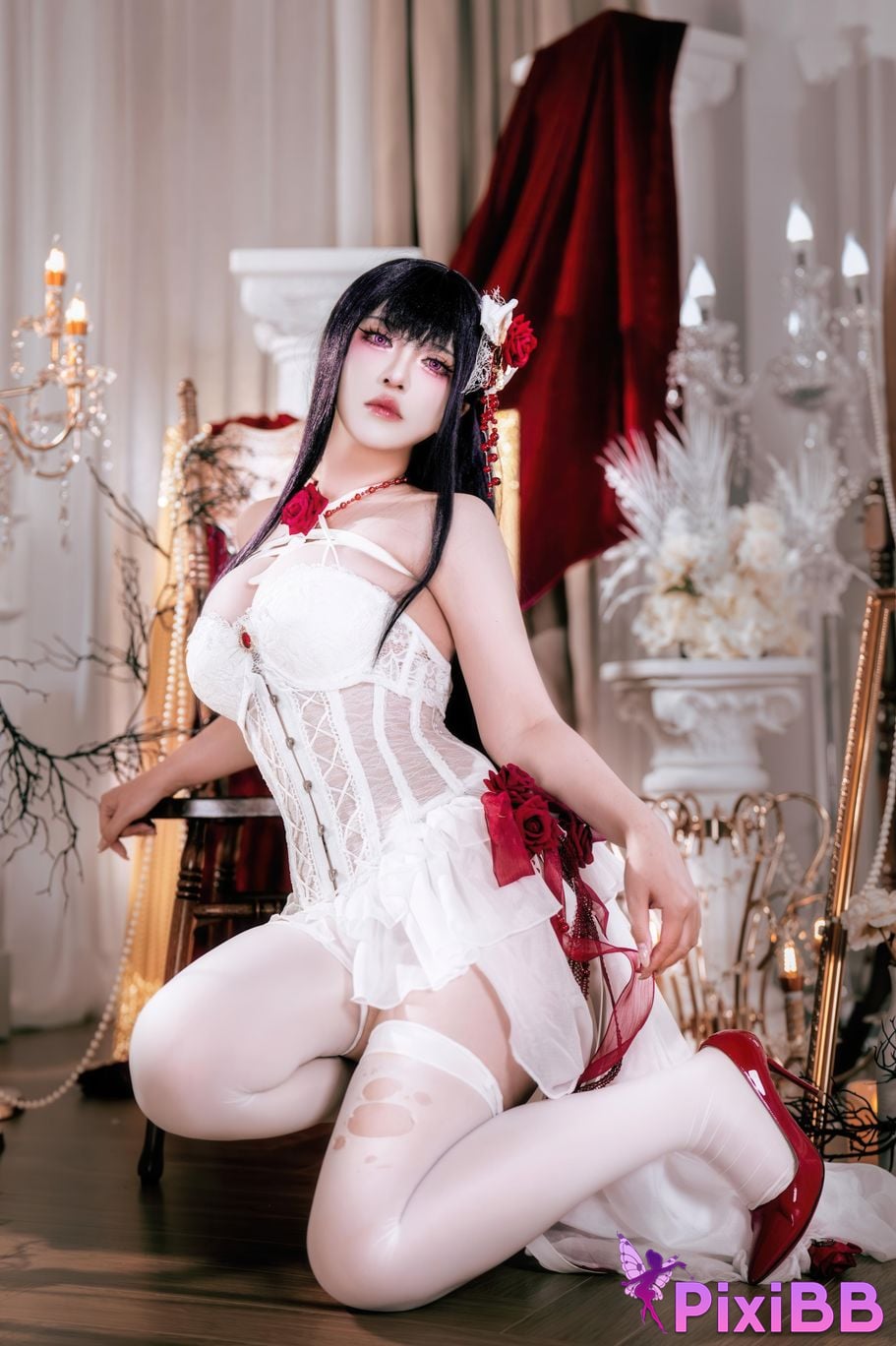 Cosplayer Half half son Nikke goddess of victory Mihara Bond Chain PixiBB.COM 040