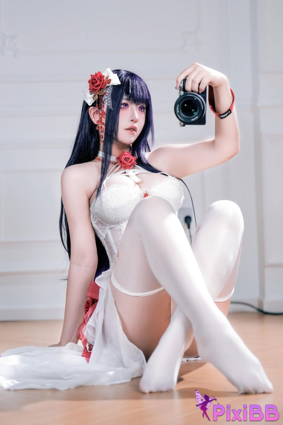 Cosplayer Half half son Nikke goddess of victory Mihara Bond Chain PixiBB.COM 046