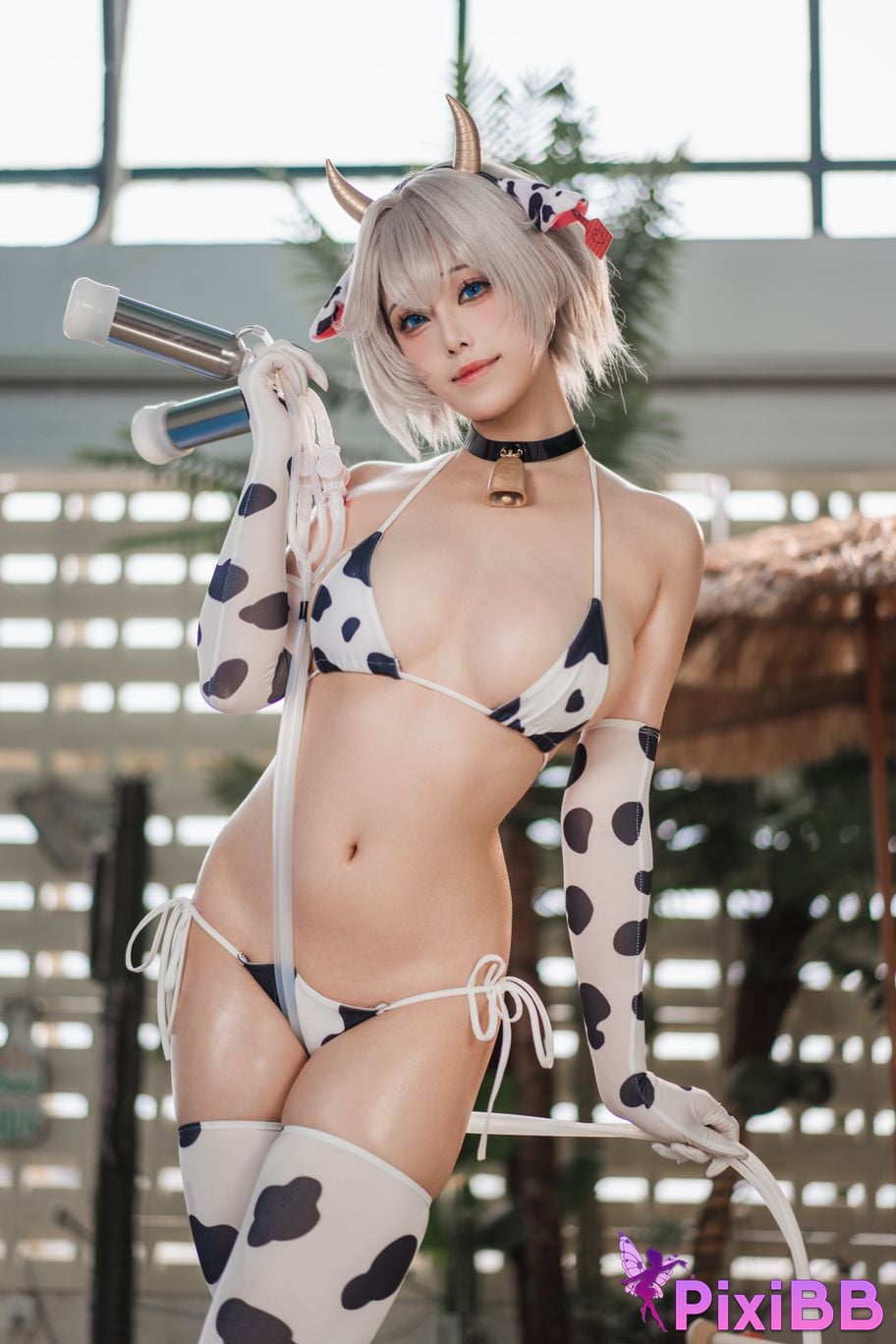 Cosplayer honey cat fur brown dust dairy cow PixiBB.COM 070