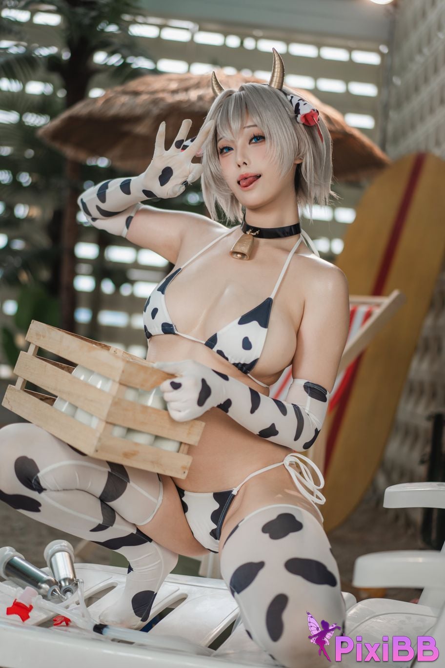 Cosplayer honey cat fur brown dust dairy cow PixiBB.COM 085