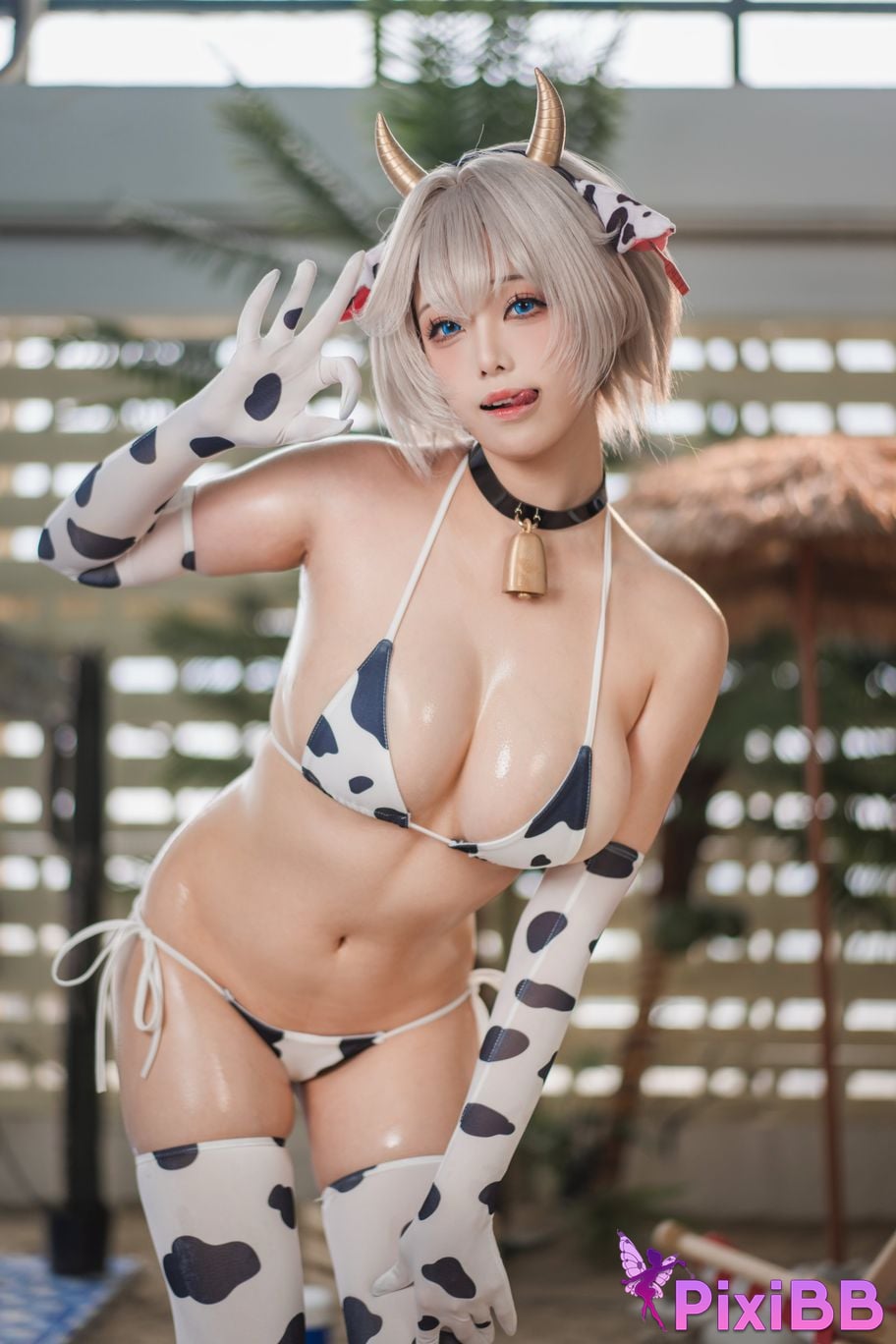 Cosplayer honey cat fur brown dust dairy cow PixiBB.COM 113