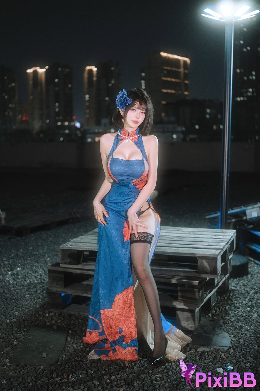 Cosplay Tina is so evil Azur Lane Jianwu Cheongsam PixiBB.COM 002