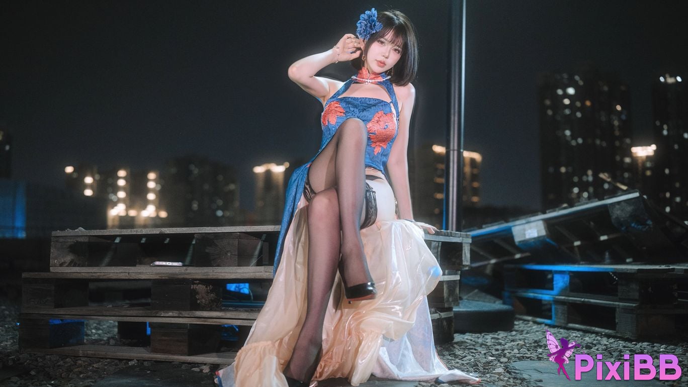 Cosplay Tina is so evil Azur Lane Jianwu Cheongsam PixiBB.COM 004