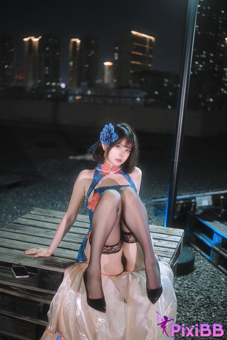 Cosplay Tina is so evil Azur Lane Jianwu Cheongsam PixiBB.COM 009