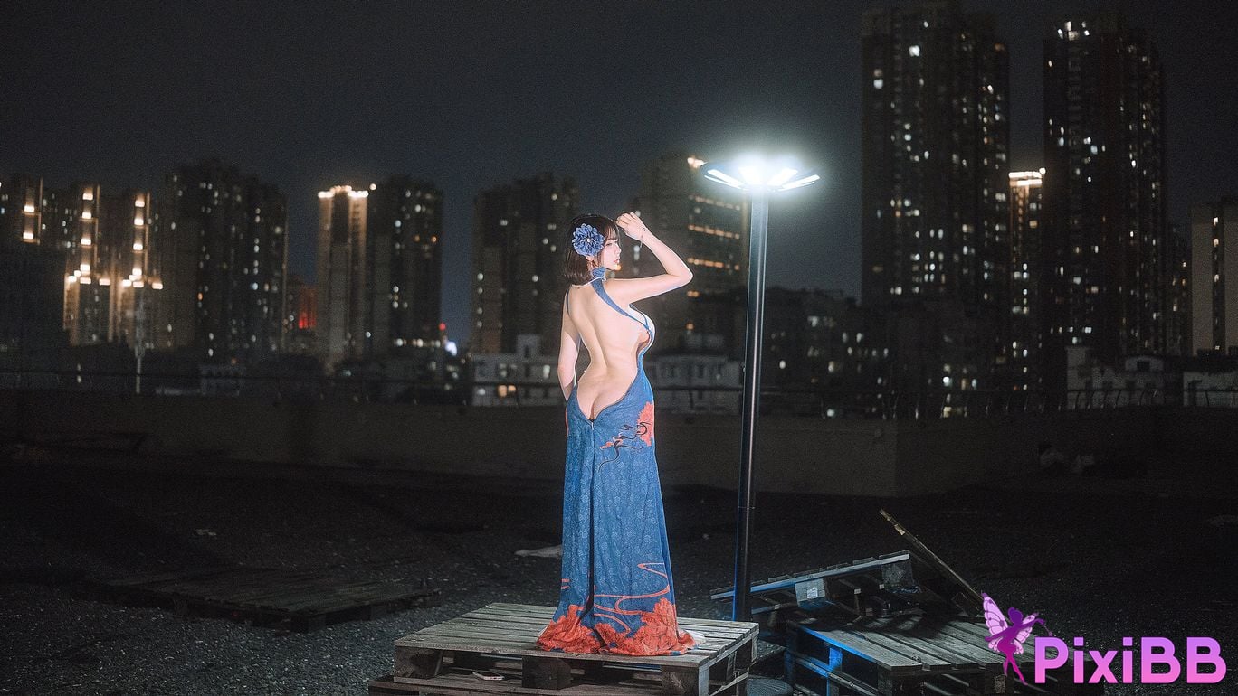 Cosplay Tina is so evil Azur Lane Jianwu Cheongsam PixiBB.COM 011