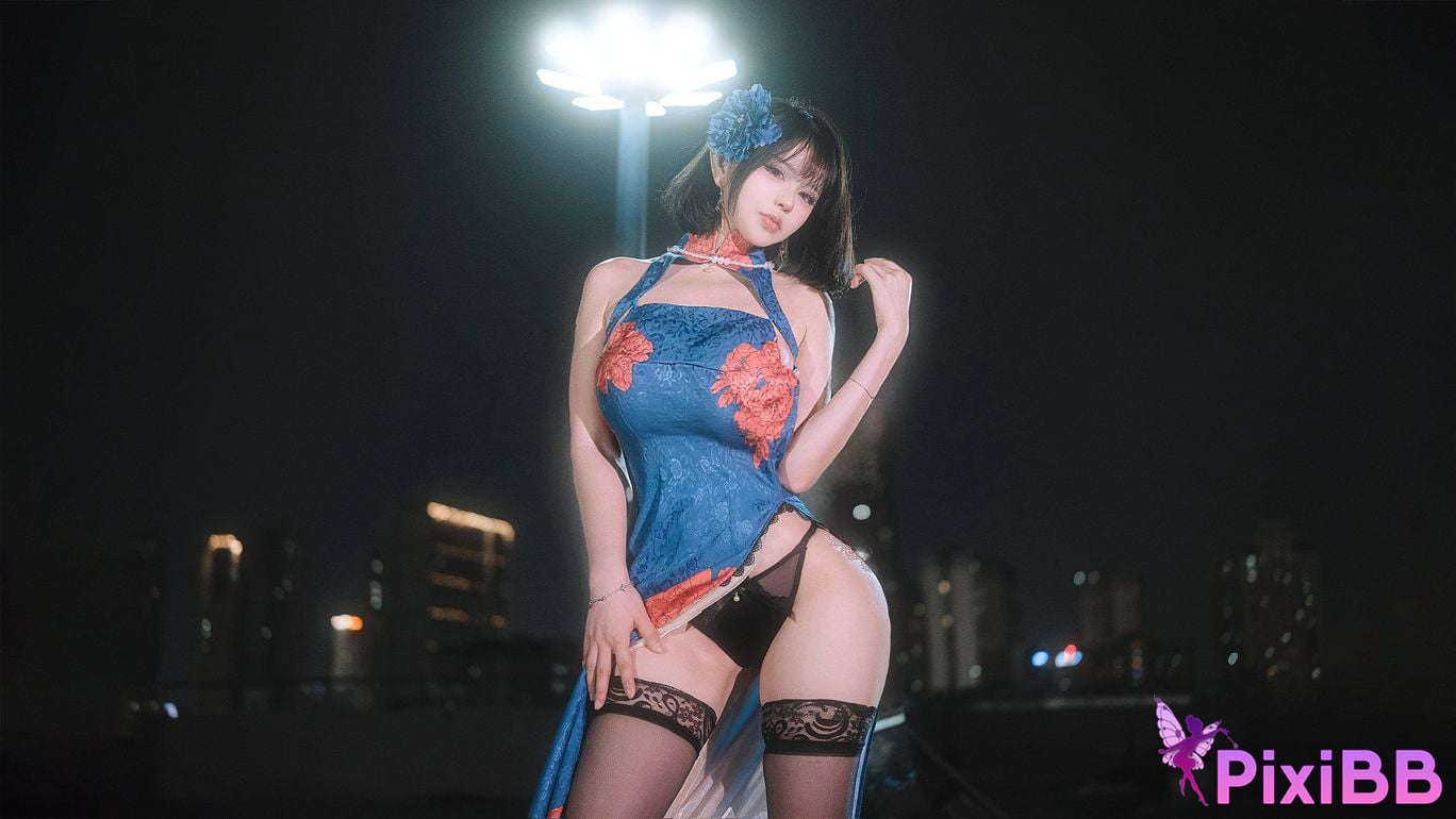 Cosplay Tina is so evil Azur Lane Jianwu Cheongsam PixiBB.COM 012