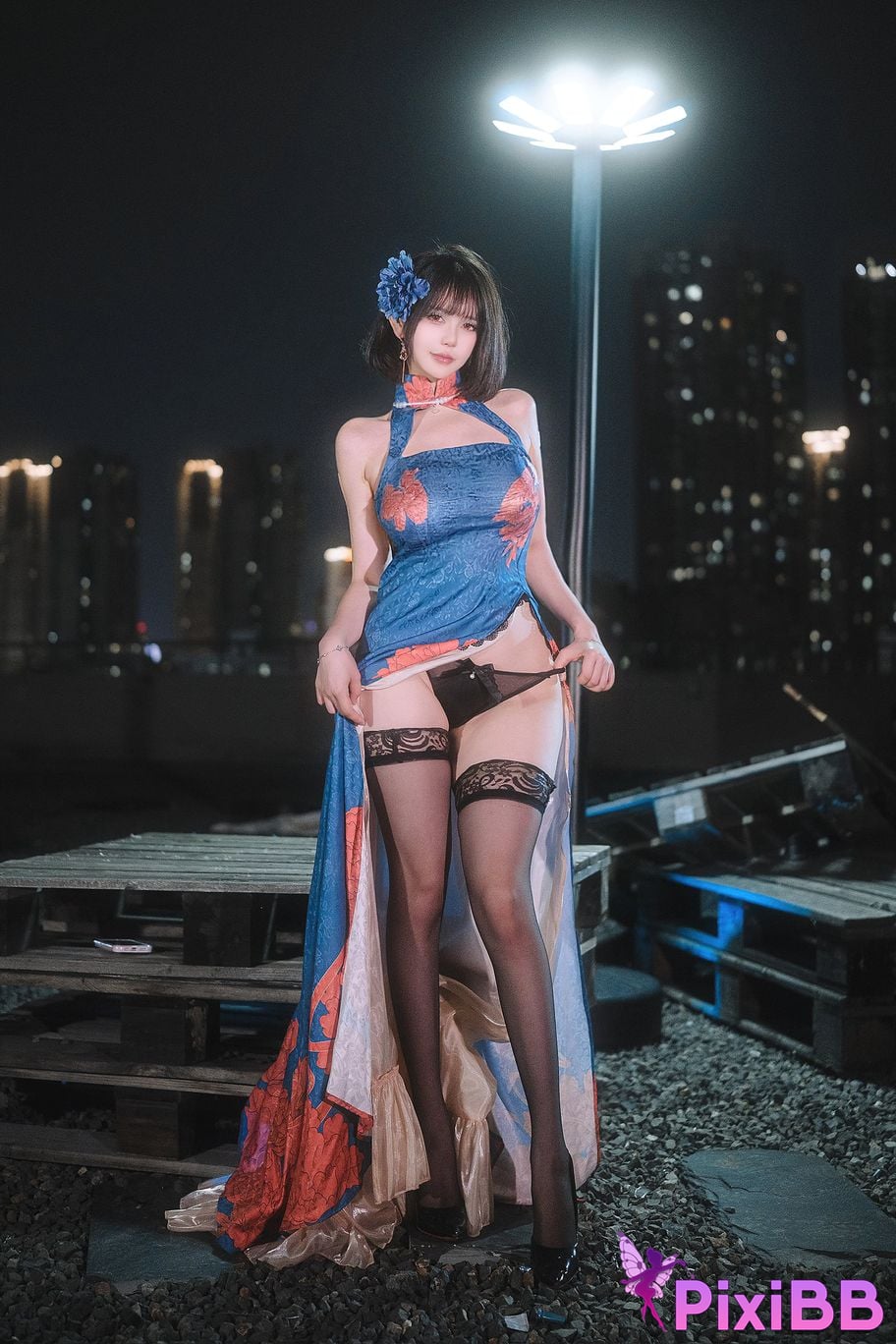 Cosplay Tina is so evil Azur Lane Jianwu Cheongsam PixiBB.COM 013