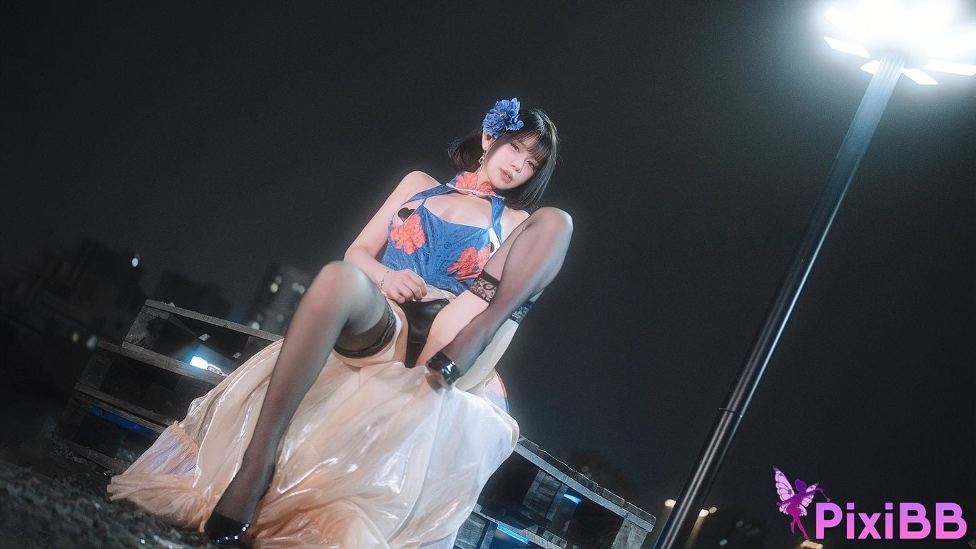 Cosplay Tina is so evil Azur Lane Jianwu Cheongsam PixiBB.COM 028