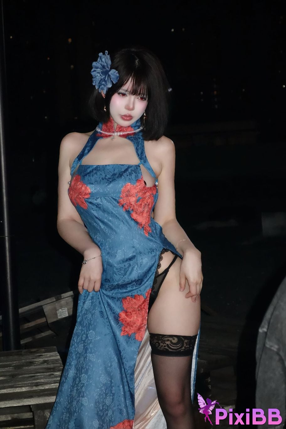 Cosplay Tina is so evil Azur Lane Jianwu Cheongsam PixiBB.COM 032
