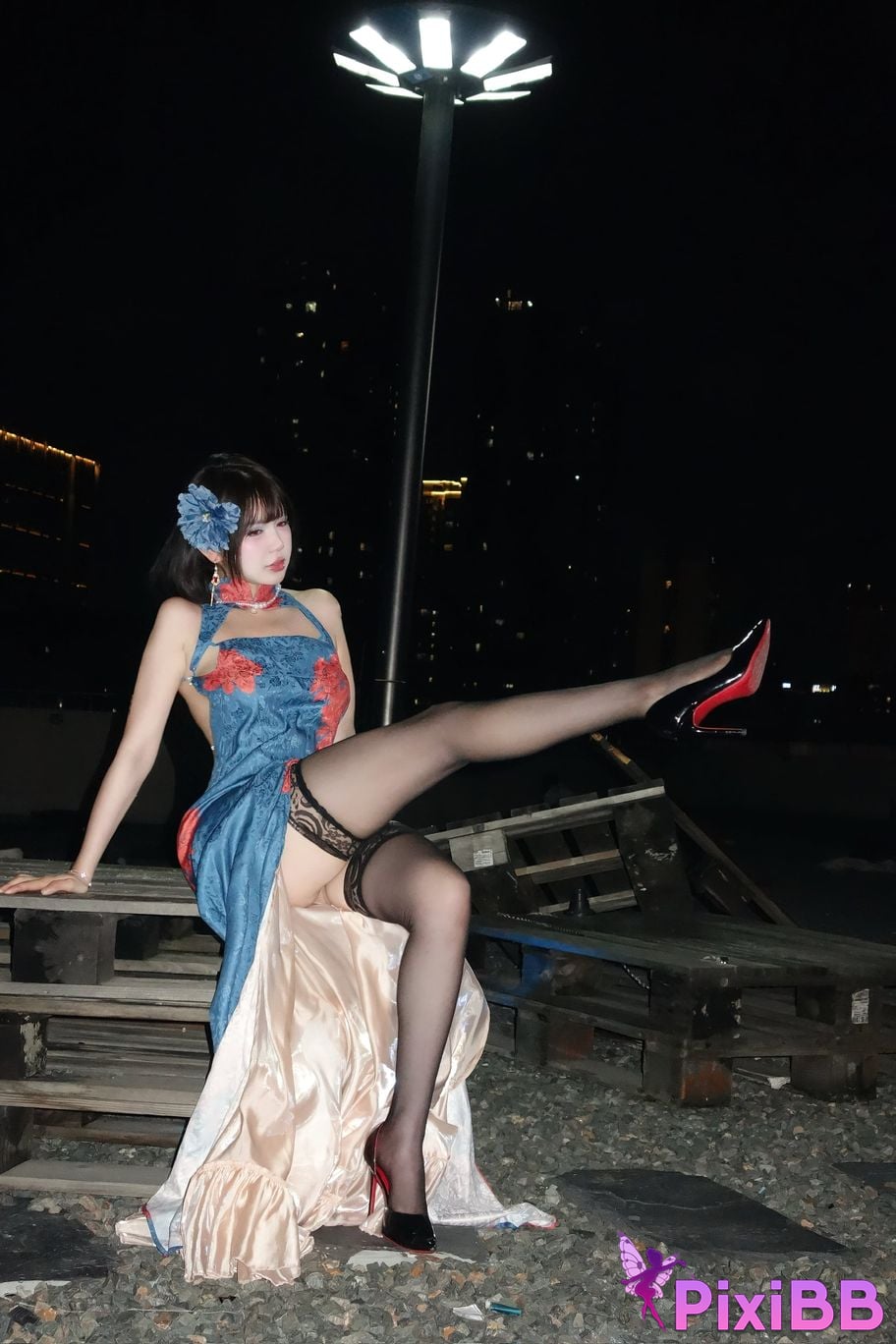 Cosplay Tina is so evil Azur Lane Jianwu Cheongsam PixiBB.COM 035