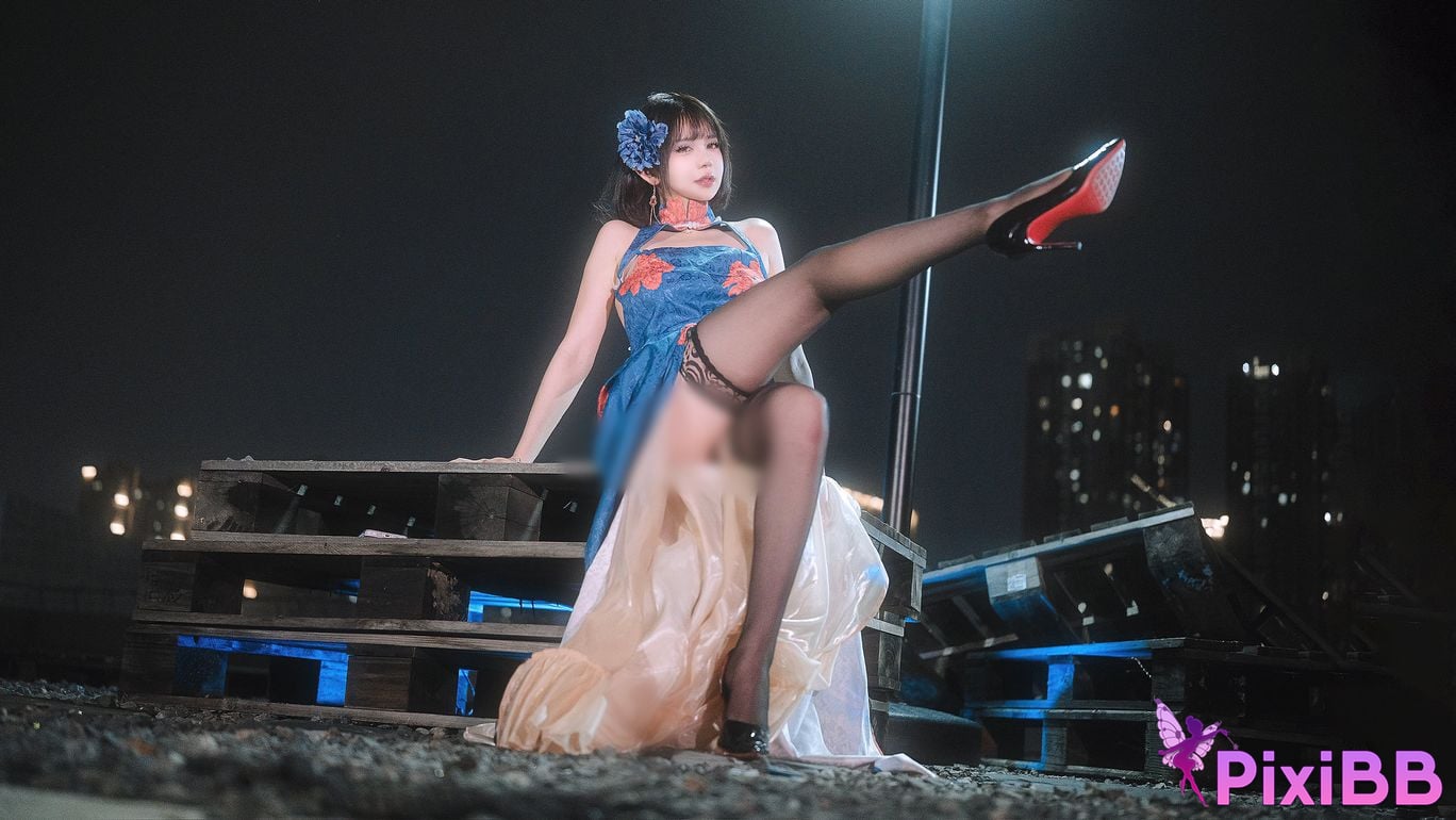 Cosplay Tina is so evil Azur Lane Jianwu Cheongsam PixiBB.COM 039