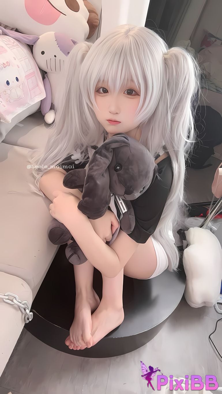 Cosplay Seele Mai White double ponytail PixiBB.COM 004