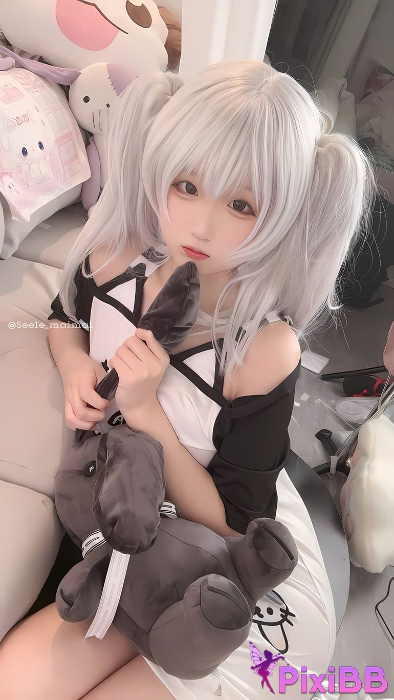 Cosplay Seele Mai White double ponytail PixiBB.COM 010