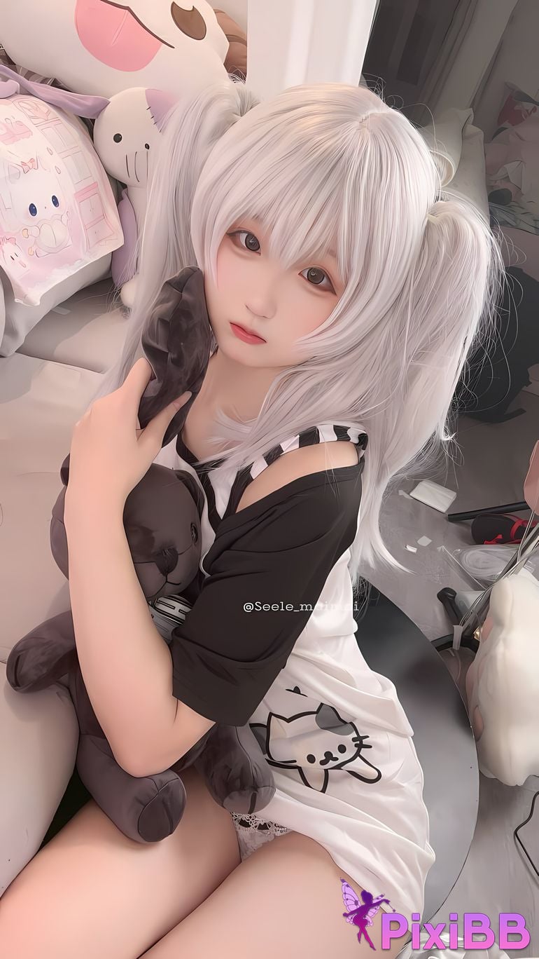 Cosplay Seele Mai White double ponytail PixiBB.COM 011