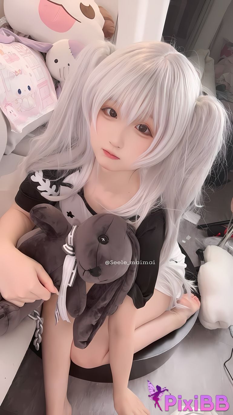 Cosplay Seele Mai White double ponytail PixiBB.COM 012