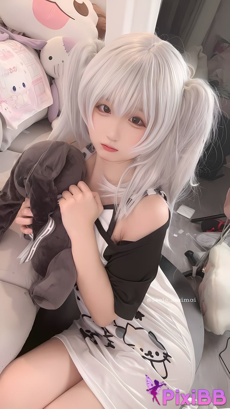 Cosplay Seele Mai White double ponytail PixiBB.COM 013