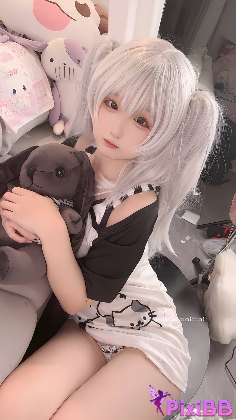 Cosplay Seele Mai White double ponytail PixiBB.COM 014